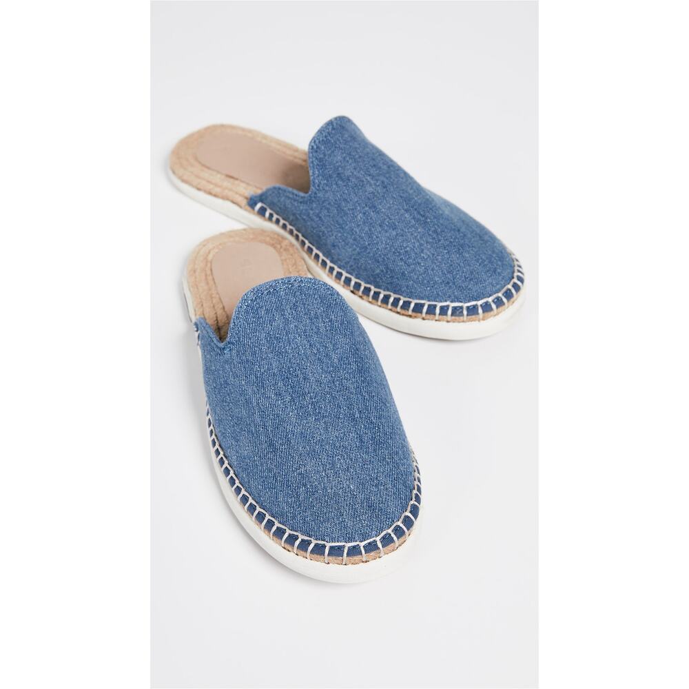 New SeaVees Ocean Park Mules Washed Denim Cotton Women's Size 6